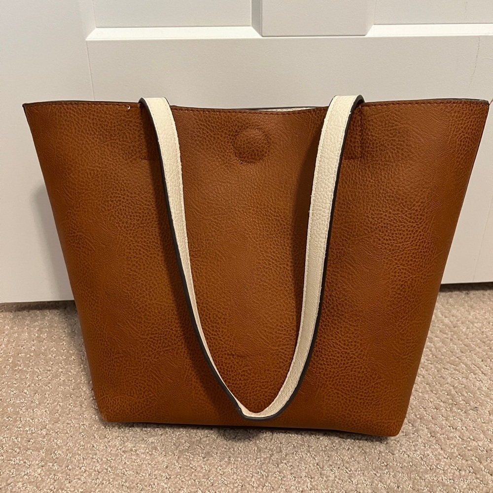 Brown leather bag